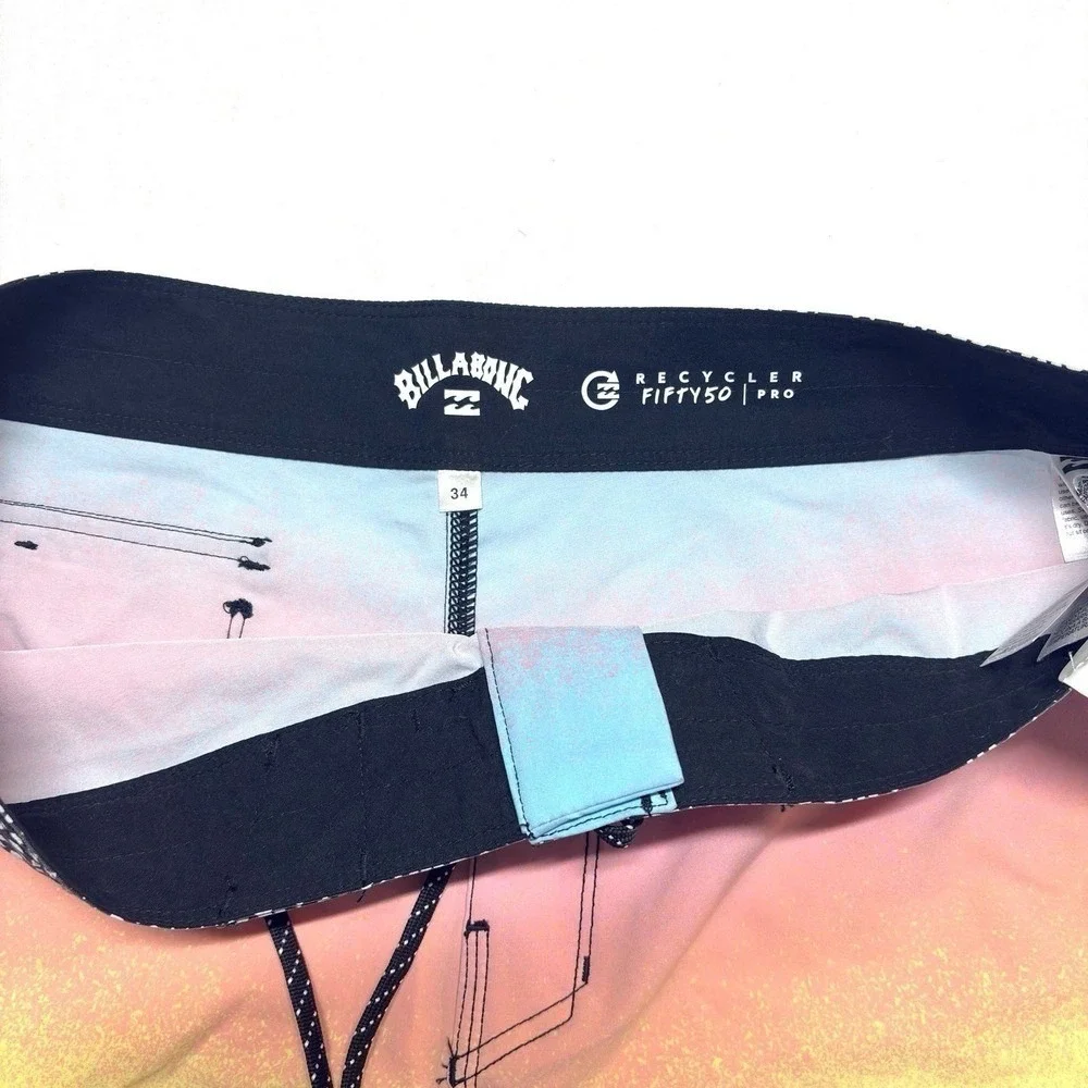 NWT Billabong‎ Fifty50 Board Shorts Men 34 Swim Trunks Recycler Stretch Colorful